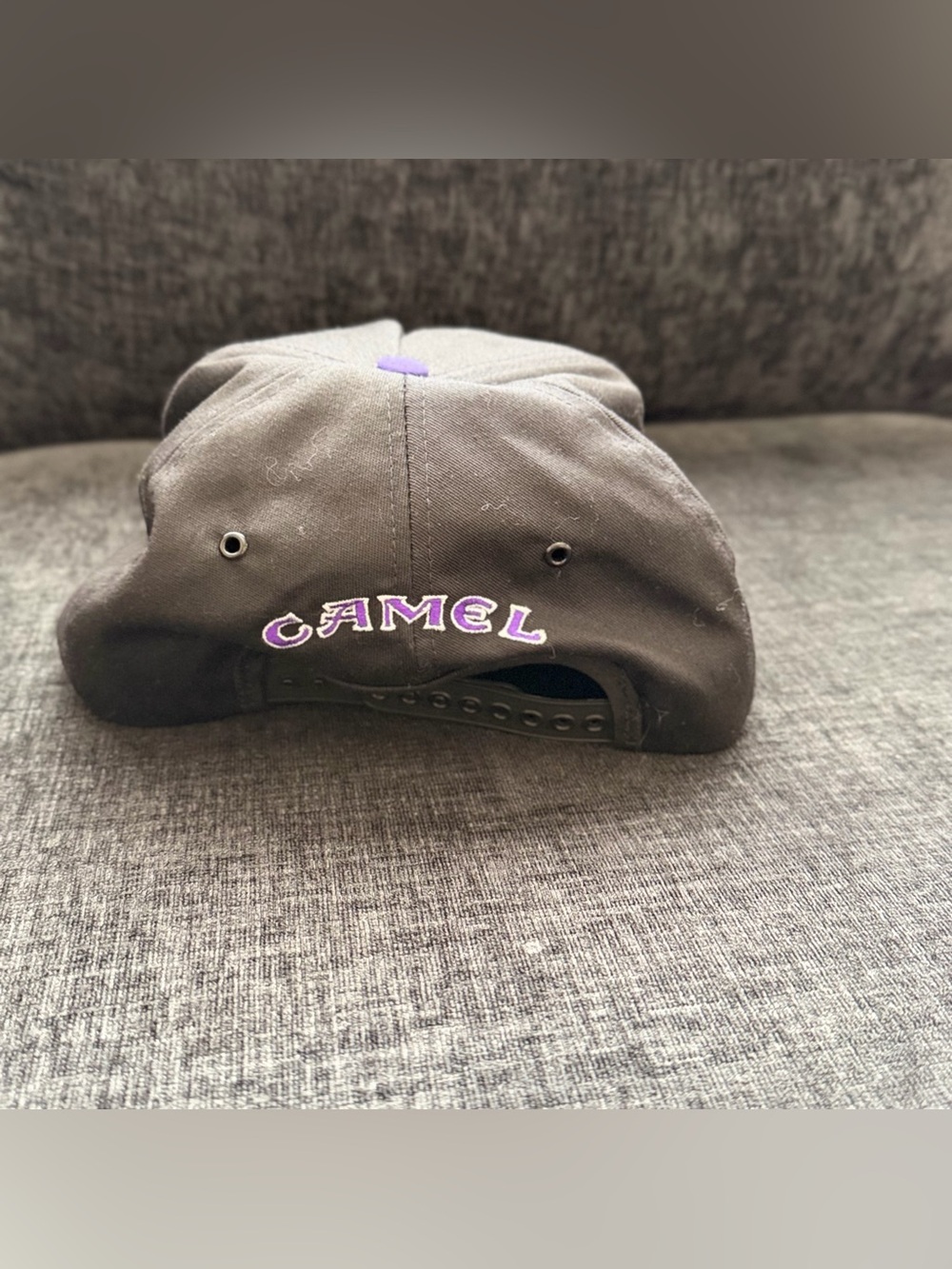 Vintage 90s Camel Cigarettes Promo Snapback Hat Purple Black Cap Rare made USA - Picture 3 of 11